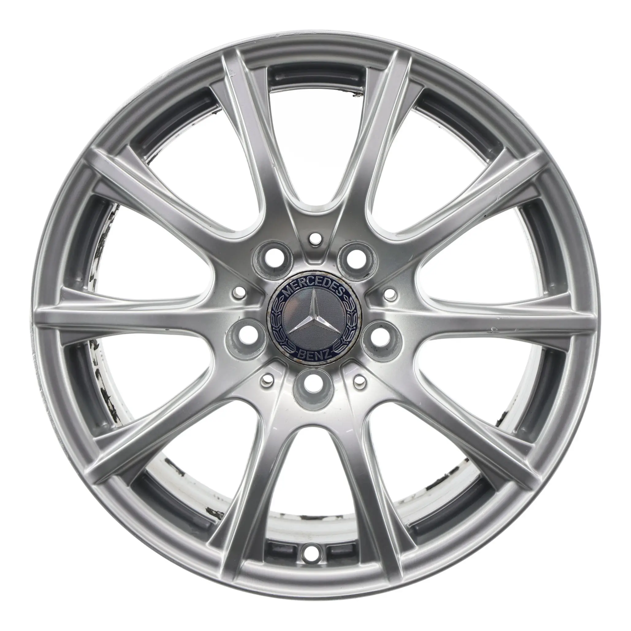 Mercedes W205 Silver Alloy Wheel Rim 16'' 6,5J ET:38 10 Spoke A2054012400