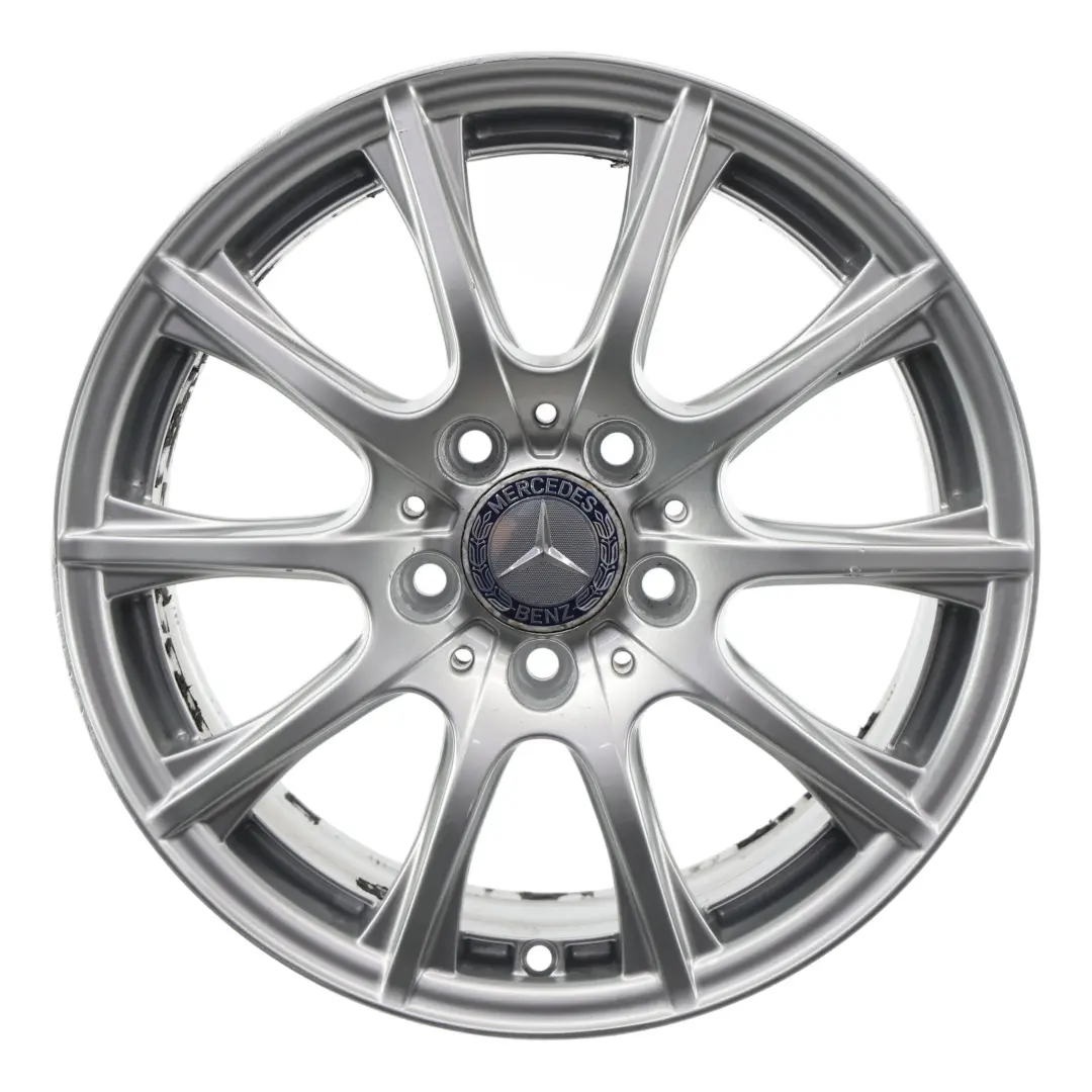Alloy Wheel Rim 16'' 6,5J ET:38 10 Spoke to Mercedes W205 Silver with Part number A2054012400 Mercedes W205 Silver Alloy Wheel Rim 16'' 6,5J ET:38 10 Spoke - SKU A2054012400-3 - Part number A2054012400