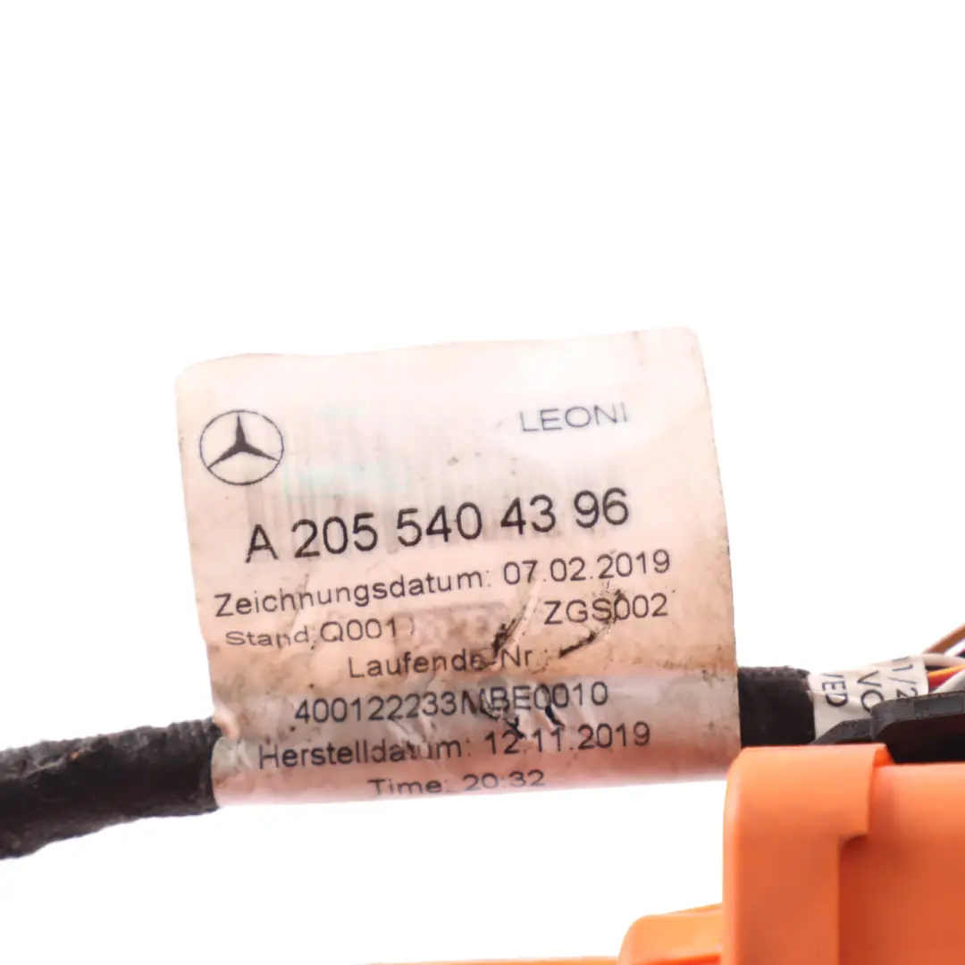 Charging Socket Cable Wiring Loom Harness to Mercedes W205 Battery with Part number A2055404396 Mercedes W205 Battery Charging Socket Cable Wiring Loom Harness - SKU A2055404396 - Part number A2055404396