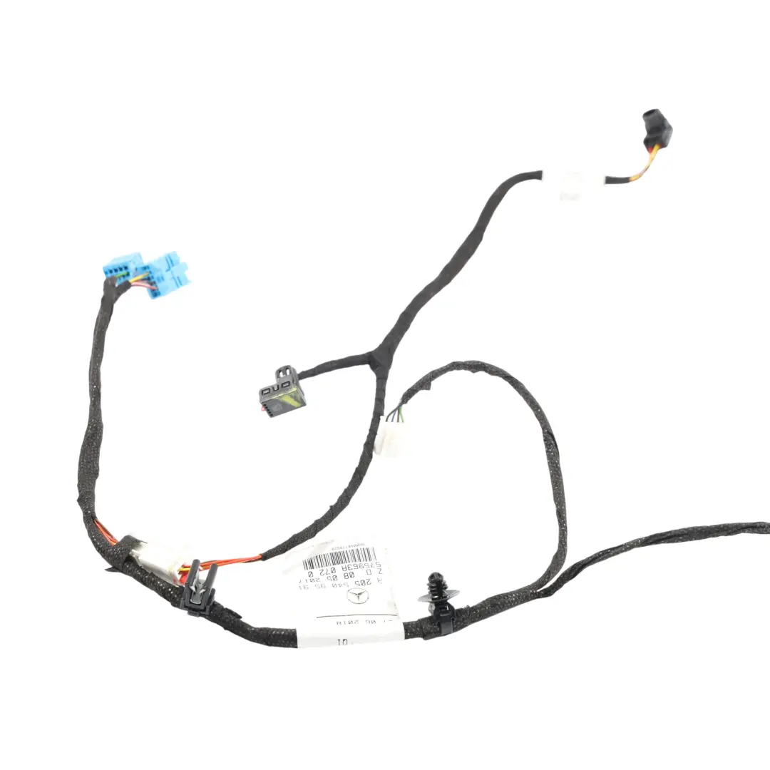 Mercedes W205 Door Wiring Loom Harness Cable Rear Right Left N/O/S - SKU A2055409591 - Part number A2055409591