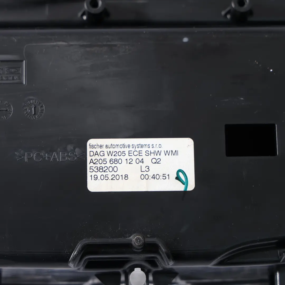 Mercedes W205 Console Centrale Interna Portaoggetti Nero Lucido - SKU A2056801204-3 - Numero di parte A2056801204