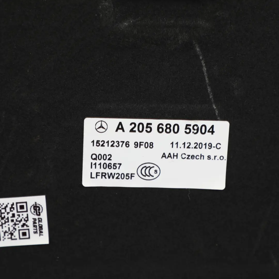 Boot Trunk Floor Lining Cover Carpet Plug-in Hybrid to Mercedes C205 with Part number A2056805904 Mercedes C205 Boot Trunk Floor Lining Cover Carpet Plug-in Hybrid - SKU A2056805904 - Part number A2056805904