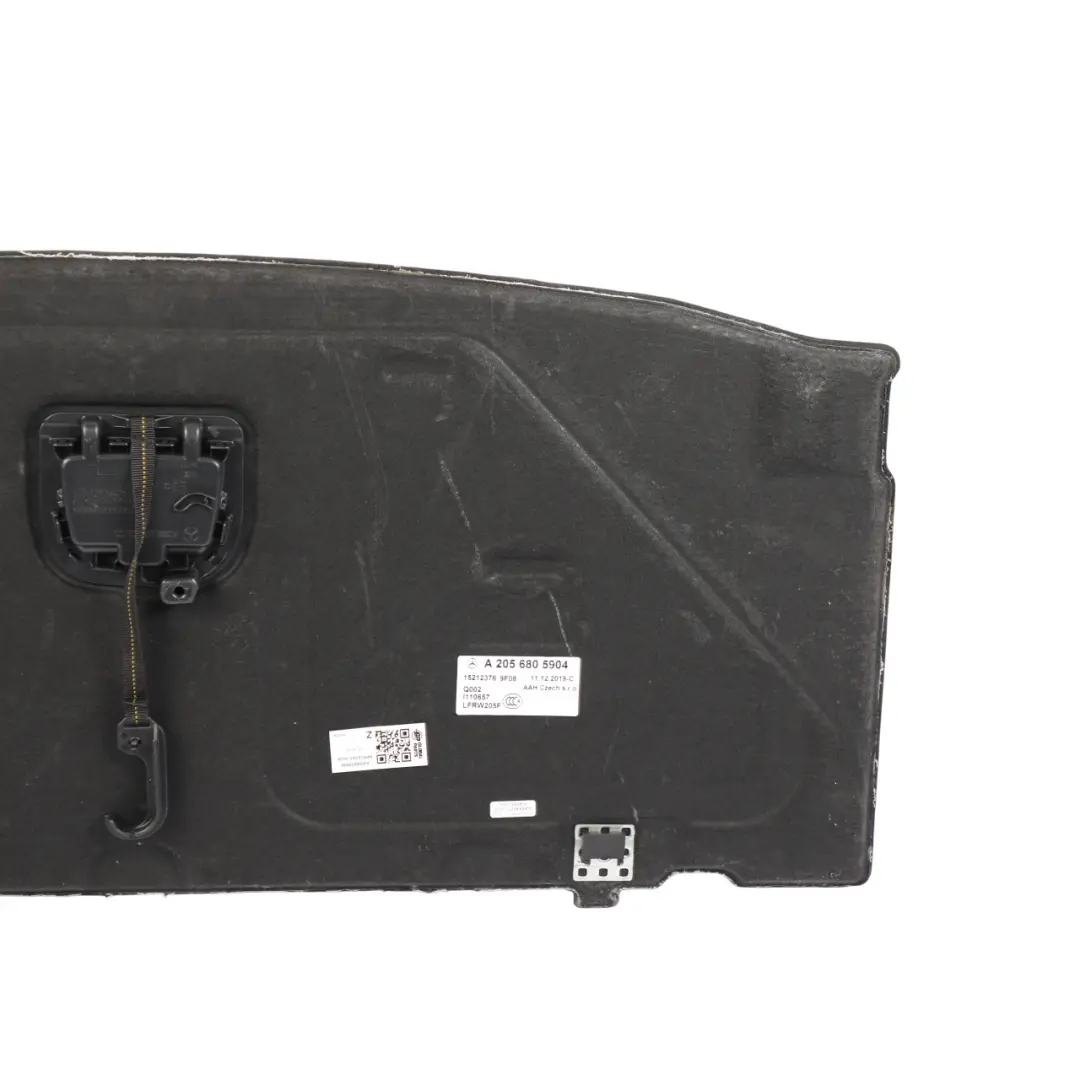 Boot Trunk Floor Lining Cover Carpet Plug-in Hybrid to Mercedes C205 with Part number A2056805904 Mercedes C205 Boot Trunk Floor Lining Cover Carpet Plug-in Hybrid - SKU A2056805904 - Part number A2056805904