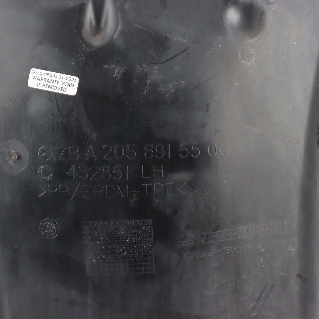 Mercedes W205 Wheel Arch Splash Guard Mudflap Back Front Left N/S - SKU A2056915500 - Part number A2056915500