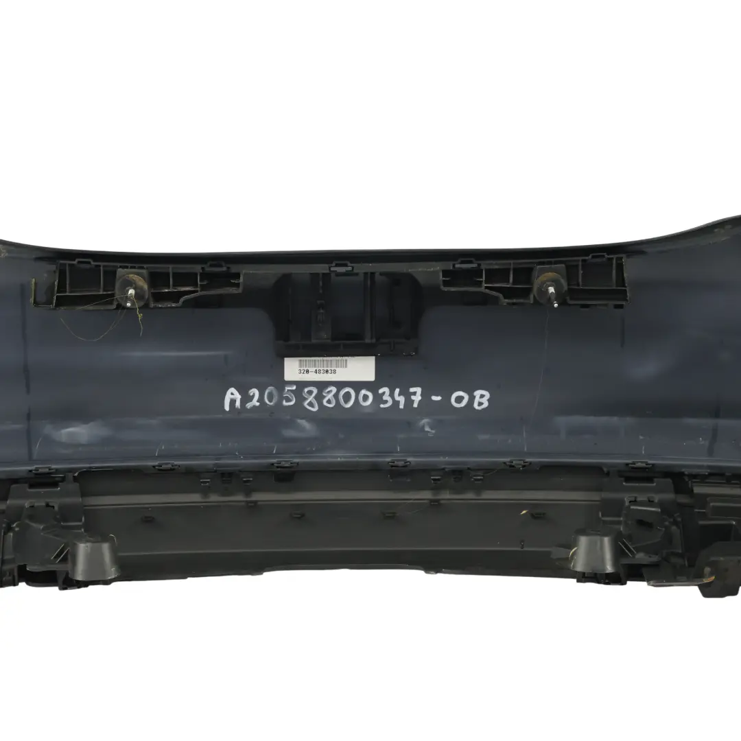 Bumper Rear Trim Panel Obsidian Black Metallic - 197 to Mercedes W205 with Part number A2058800347 Mercedes W205 Bumper Rear Trim Panel Obsidian Black Metallic - 197 - SKU A2058800347-OB - Part number A2058800347