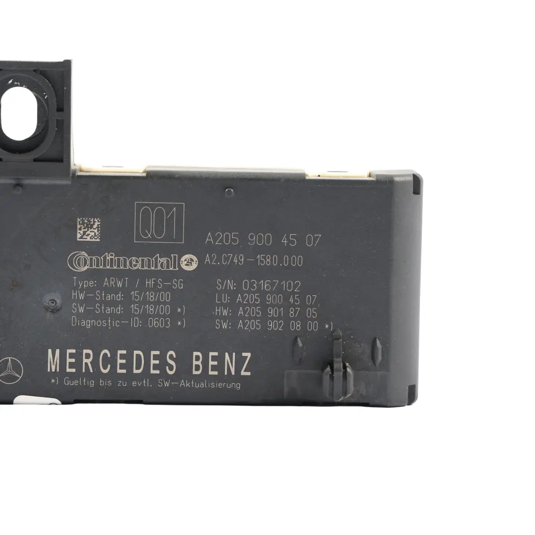 Mercedes GLC C253 Tailgate Boot Lid Module Control Unit - SKU A2059004507 - Part number A2059004507