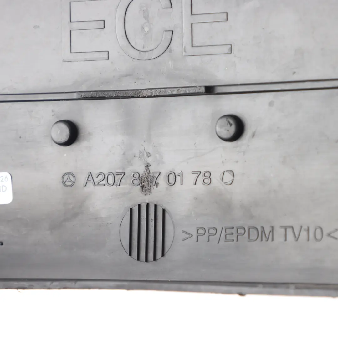 Carrier Number Licence Plate Trim Panel Front Bumper to Mercedes C207 with Part number A2078170178 Mercedes C207 Carrier Number Licence Plate Trim Panel Front Bumper - SKU A2078170178 - Part number A2078170178