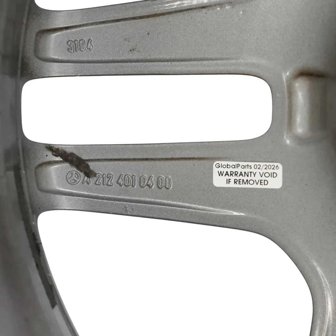 llanta trasera aleación 18" ET:54 9J para Mercedes W212 AMG con número de pieza A2124010400 Mercedes W212 AMG llanta trasera aleación 18" ET:54 9J - SKU A2124010400-2 - Número de pieza A2124010400