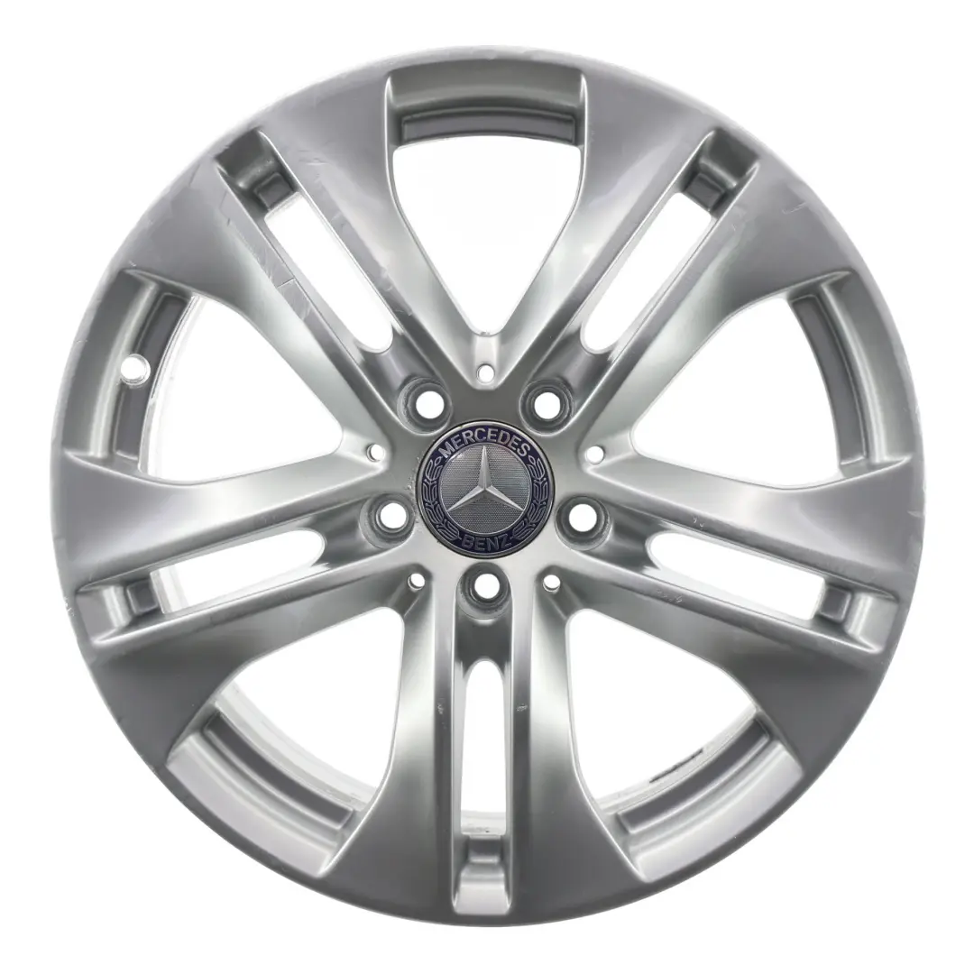 Alloy Wheel Rim 5-Double Spoke 17" ET:48 8J to Mercedes W212 Silver with Part number A2124010902 Mercedes W212 Silver Alloy Wheel Rim 5-Double Spoke 17" ET:48 8J - SKU A2124010902-3 - Part number A2124010902
