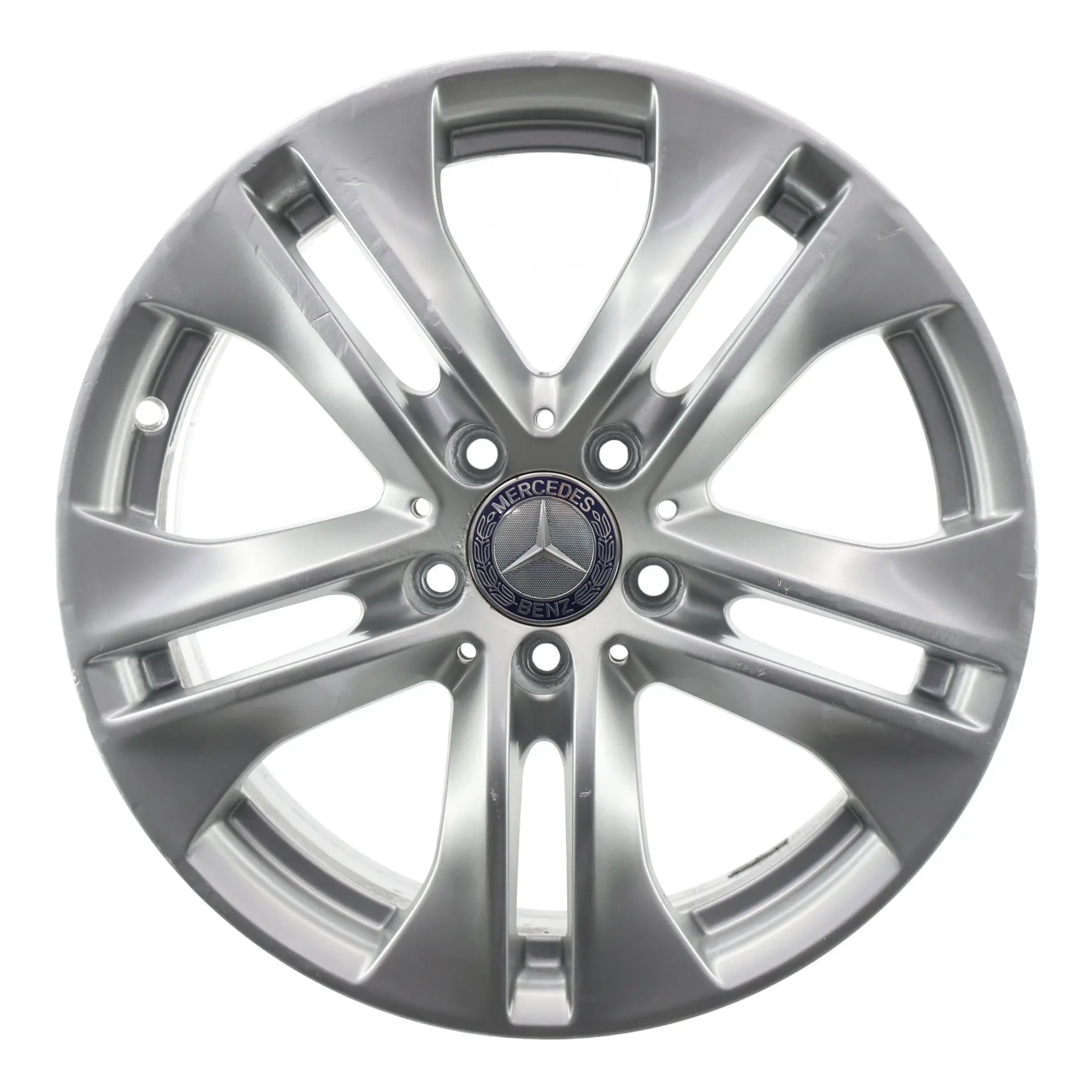 Mercedes W212 Silver Alloy Wheel Rim 5-Double Spoke 17" ET:48 8J A2124010902