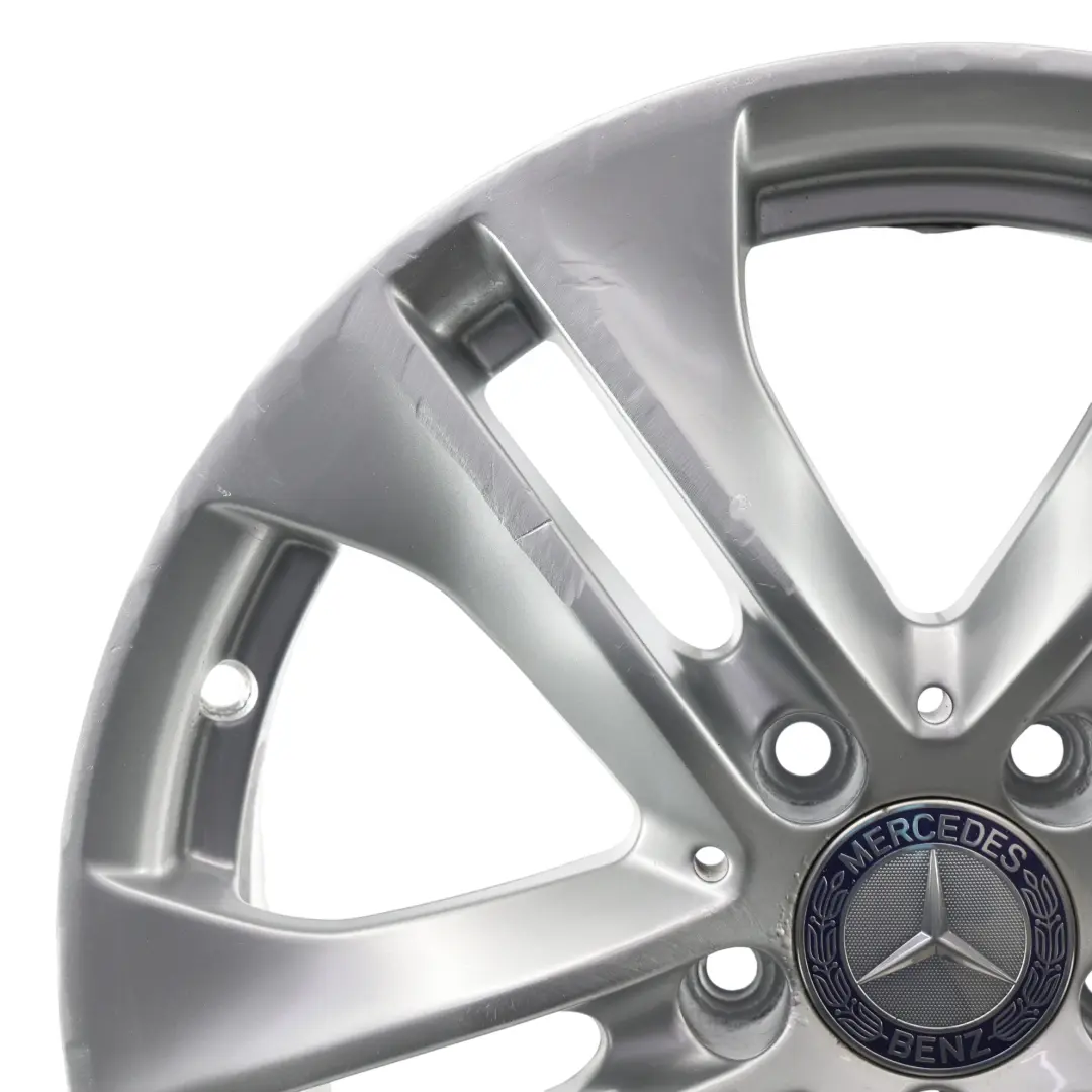 Mercedes W212 Silver Alloy Wheel Rim 5-Double Spoke 17" ET:48 8J - SKU A2124010902-3 - Part number A2124010902