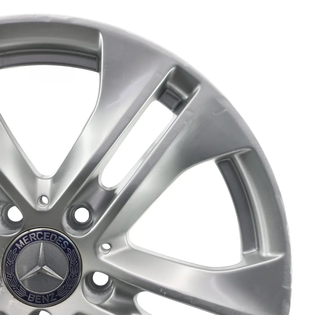 Alloy Wheel Rim 5-Double Spoke 17" ET:48 8J to Mercedes W212 Silver with Part number A2124010902 Mercedes W212 Silver Alloy Wheel Rim 5-Double Spoke 17" ET:48 8J - SKU A2124010902-3 - Part number A2124010902