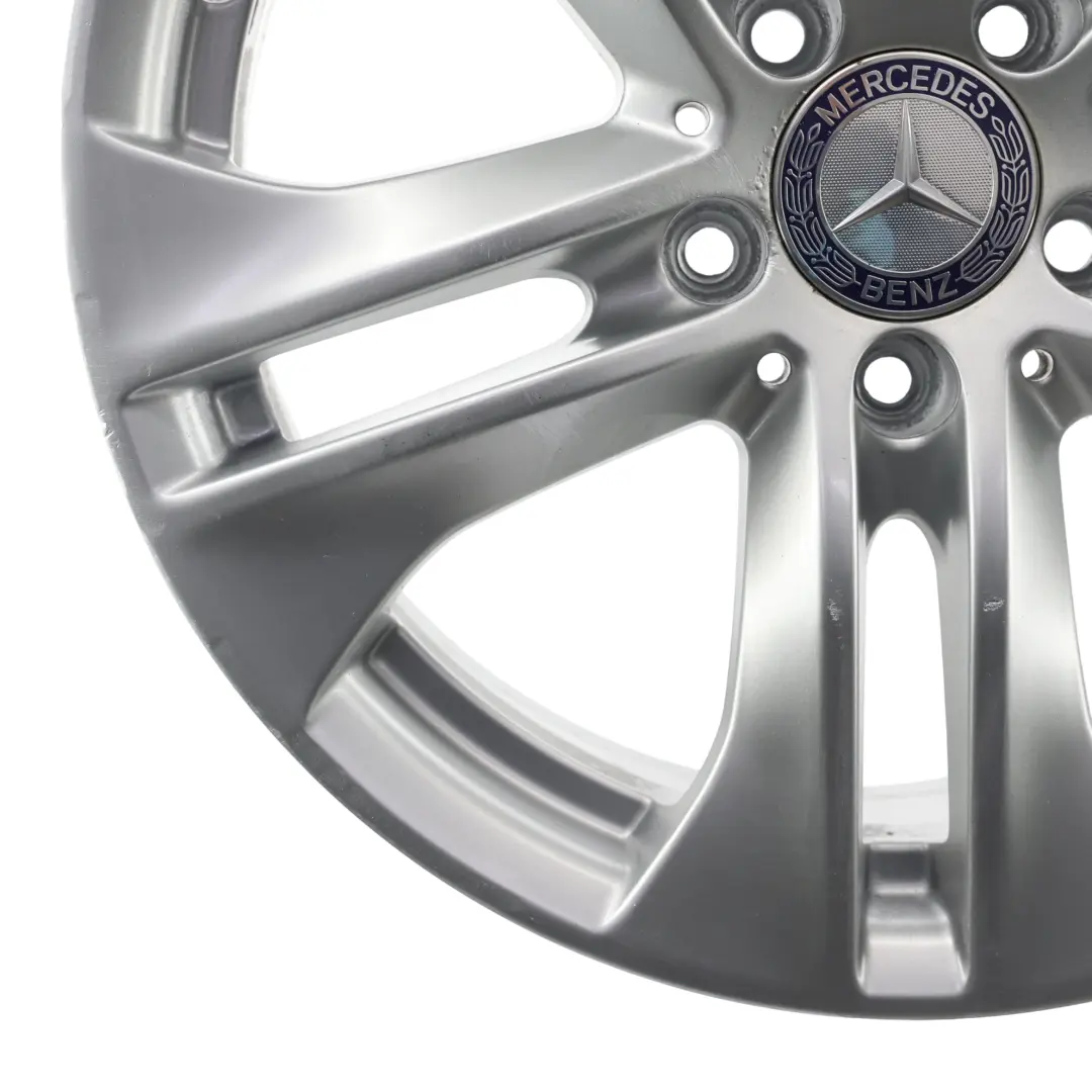 Alloy Wheel Rim 5-Double Spoke 17" ET:48 8J to Mercedes W212 Silver with Part number A2124010902 Mercedes W212 Silver Alloy Wheel Rim 5-Double Spoke 17" ET:48 8J - SKU A2124010902-3 - Part number A2124010902