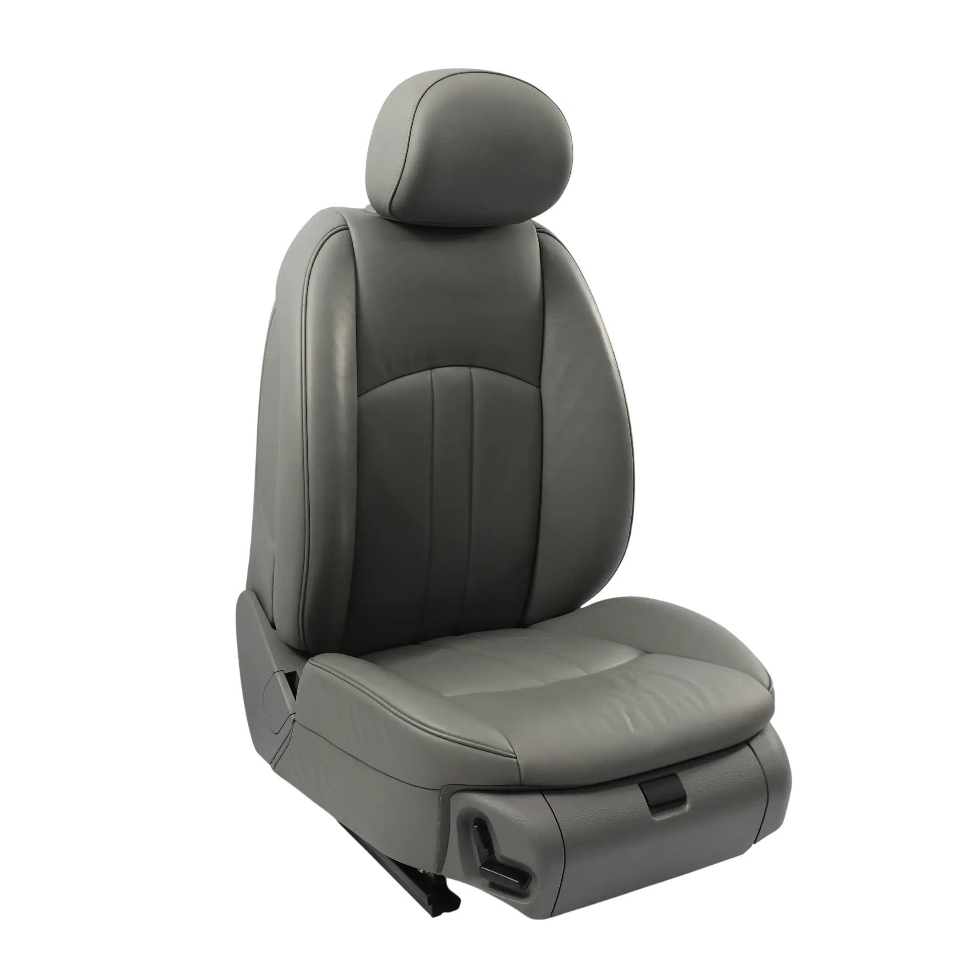 Mercedes C219 Sedile Anteriore In Pelle Riscaldato Elettrico Grigio Destro