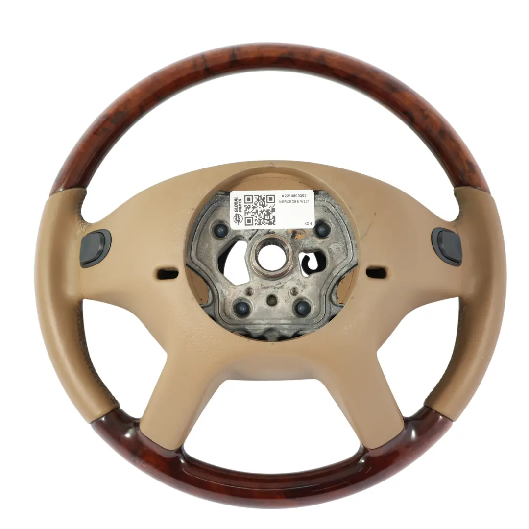 Beige Pelle Legno per Mercedes CL C216 W221 Volante con numero di parte A2214800303 Mercedes CL C216 W221 Volante Beige Pelle Legno - SKU A2214800303 - Numero di parte A2214800303
