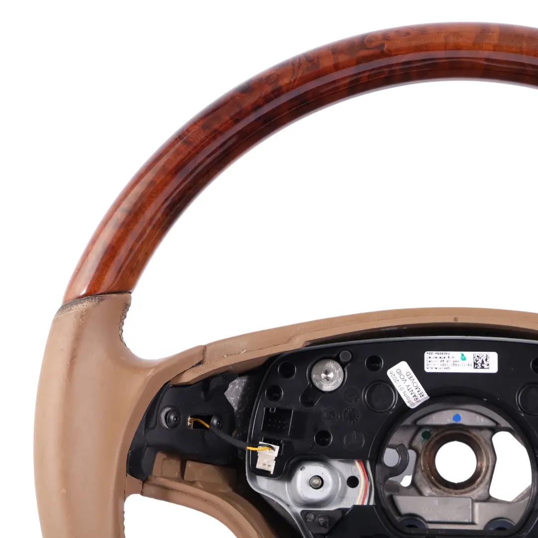 Mercedes CL C216 W221 Volante Cuero Beige Madera - SKU A2214800303 - Número de pieza A2214800303