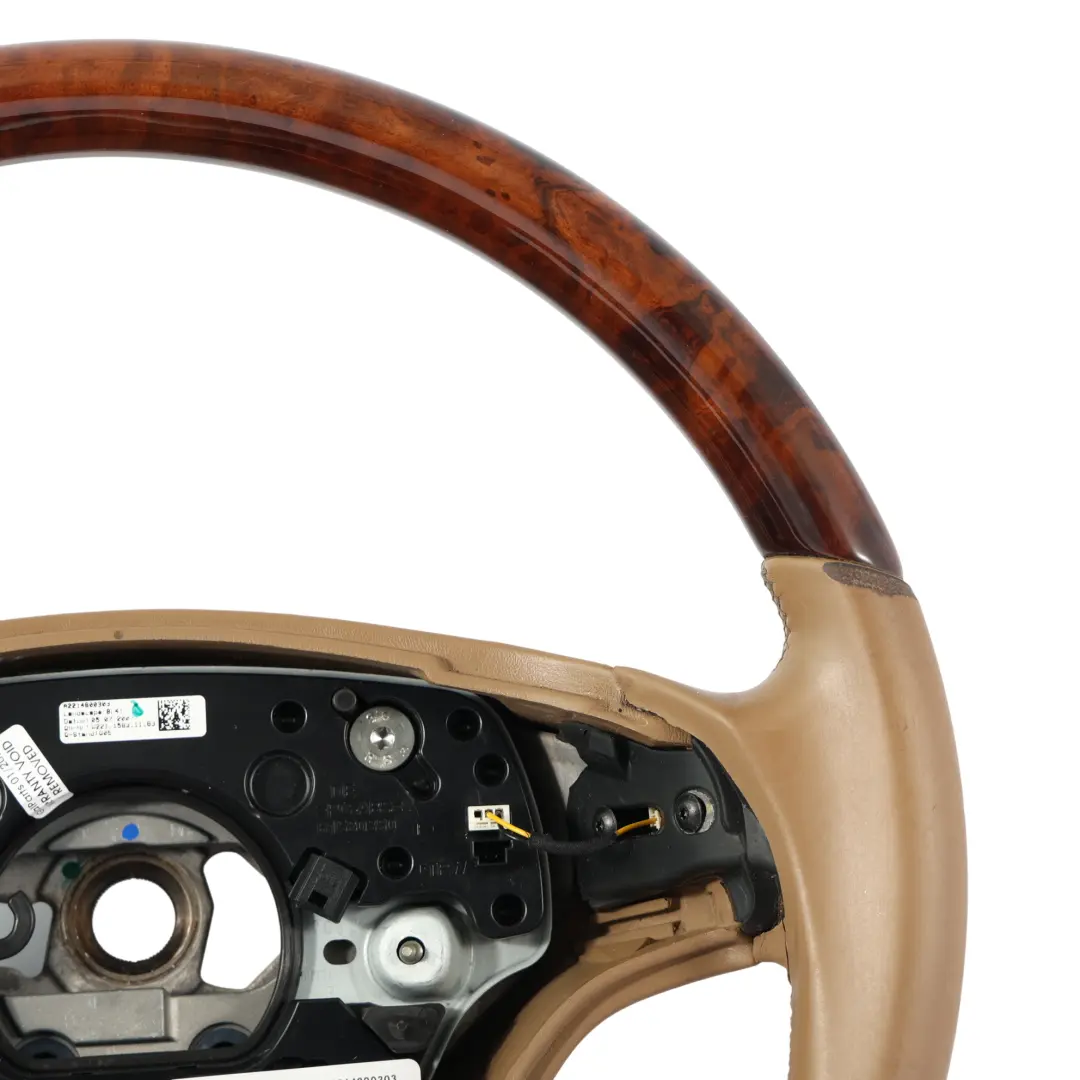 Mercedes CL C216 W221 Kierownica Beżowa Skóra Drewno - SKU A2214800303 - Numer Części A2214800303
