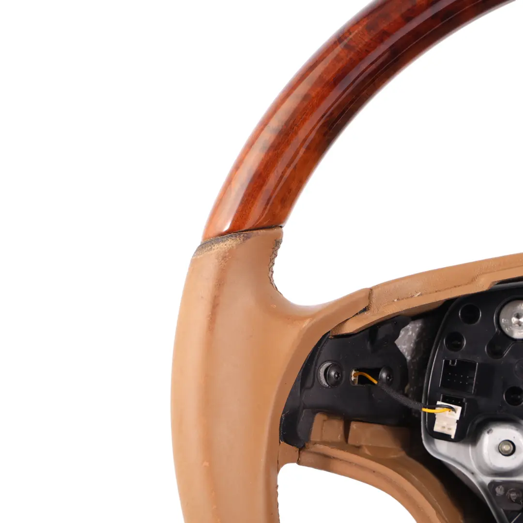 Mercedes CL C216 W221 Volant En Cuir Beige Et Bois - SKU A2214800303 - Numéro de pièce A2214800303