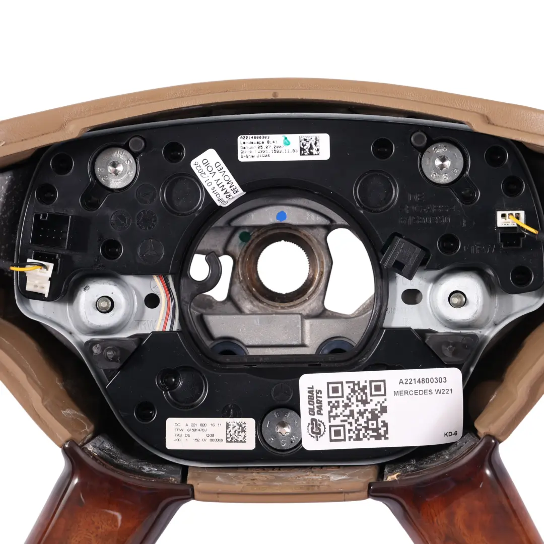 Lenkrad Beige Leder Holz für Mercedes CL C216 W221 mit Teilenummer A2214800303 Mercedes CL C216 W221 Lenkrad Beige Leder Holz - SKU A2214800303 - Teilenummer A2214800303