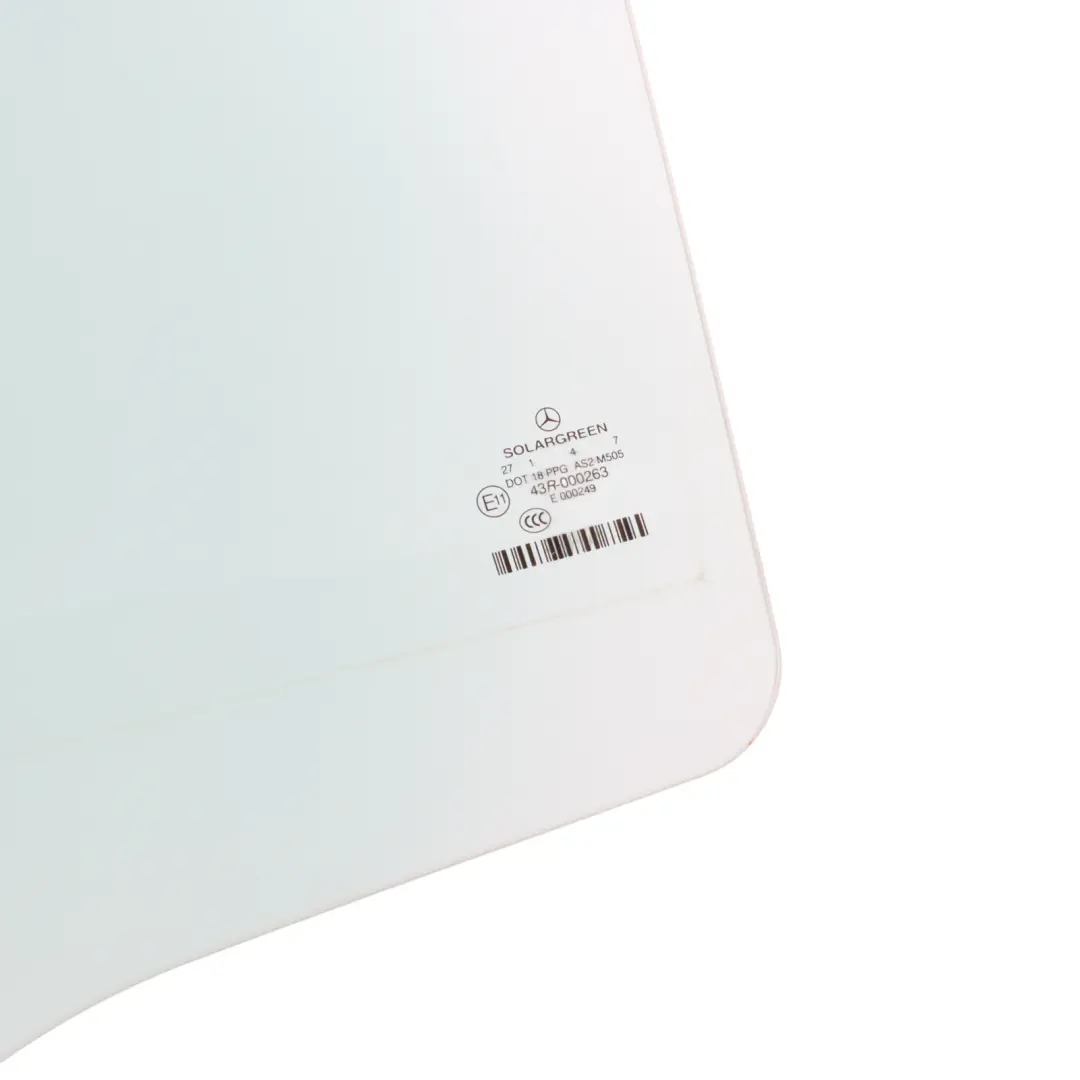 Mercedes W221 Window Glass Rear Door Left N/S Side Green AS2 - SKU A2217300318 - Part number A2217300318