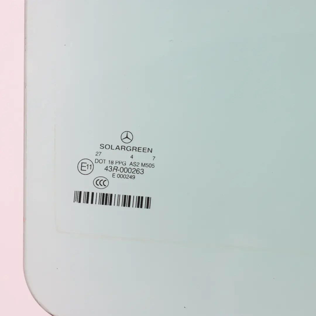 Door Window Glass Rear Right O/S Side AS2 to Mercedes W221 Long with Part number A2217300418 Mercedes W221 Long Door Window Glass Rear Right O/S Side AS2 - SKU A2217300418 - Part number A2217300418