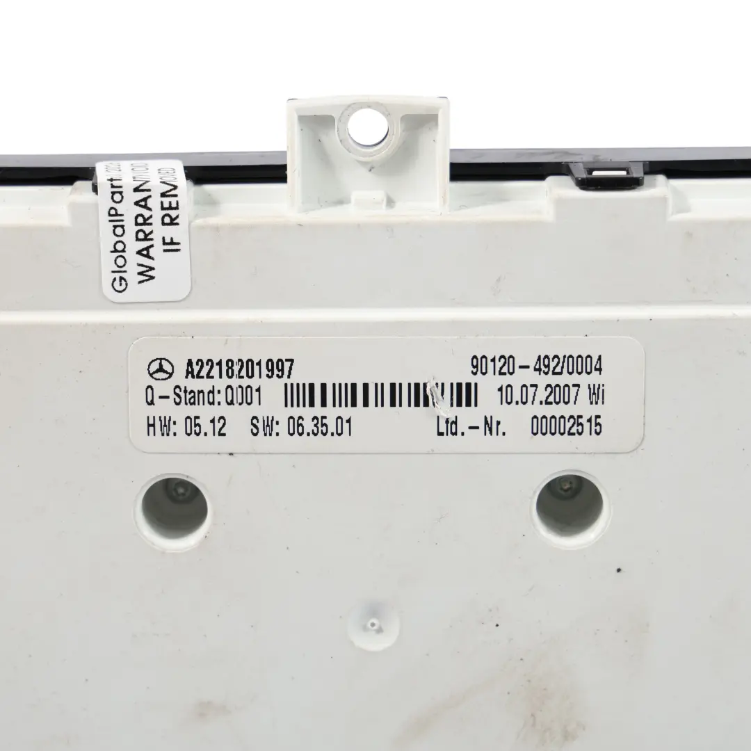 Mercedes W221 Mittelkonsole MMI Multimedia Schalter Bedienknopf - SKU A2218201997 - Teilenummer A2218201997