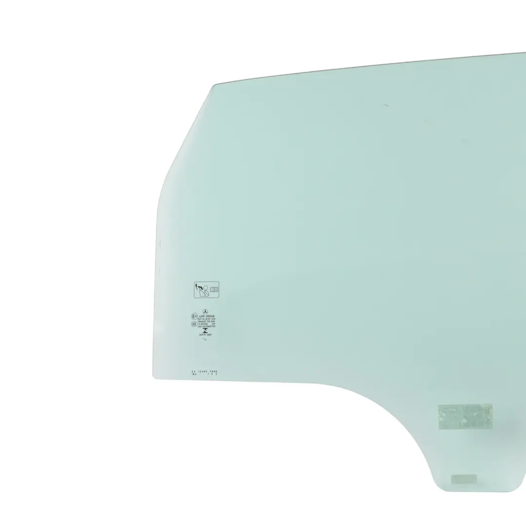 Right O/S Window Glass Green AS2 to Mercedes W242 W246 Rear with Part number A24673504 Mercedes W242 W246 Rear Right O/S Window Glass Green AS2 - SKU A2467350400 - Part number A24673504