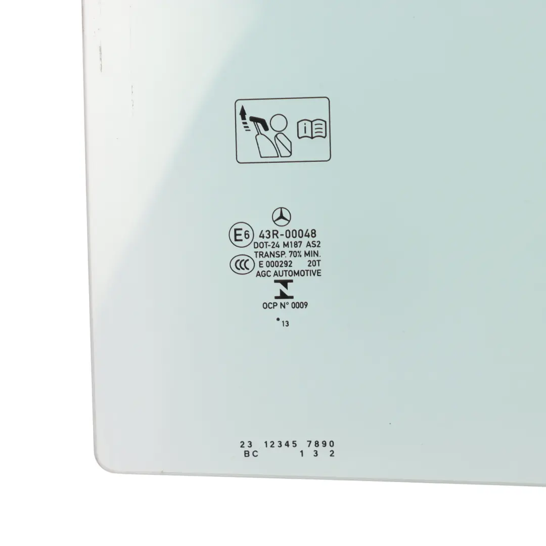 Mercedes W242 W246 Rear Right O/S Window Glass Green AS2 - SKU A2467350400 - Part number A24673504