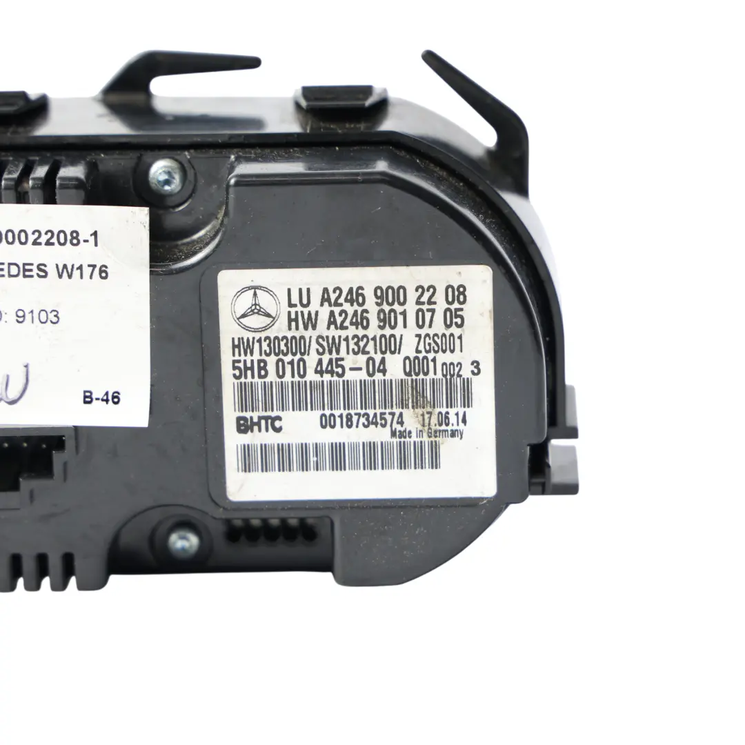 Mercedes W176 W246 Climatizador Interruptor Aire Acondicionado A/C - SKU A2469002208-1 - Número de pieza A2469002208