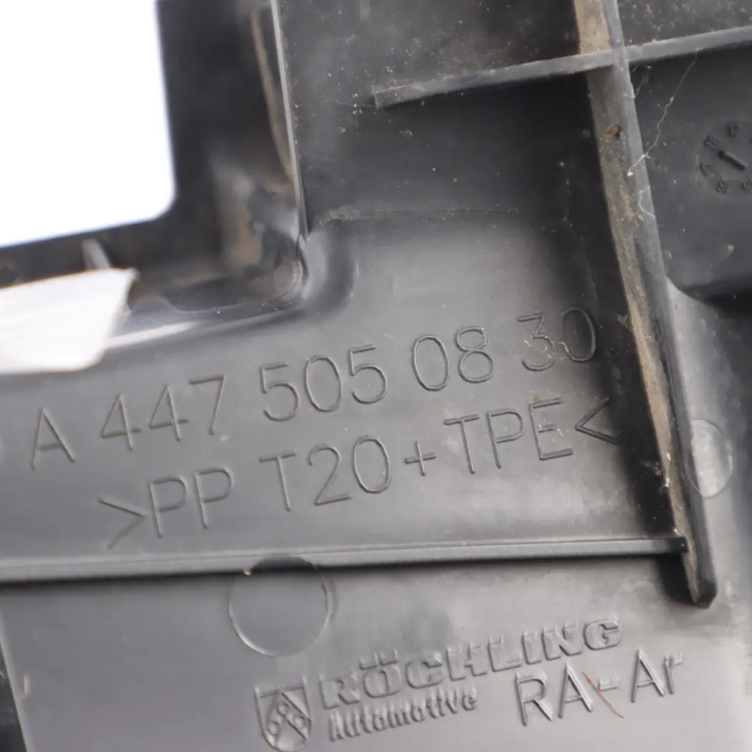 Ducting For Radiator Guide Intake Front Left N/S to Mercedes W447 Air with Part number A4475050830 Mercedes W447 Air Ducting For Radiator Guide Intake Front Left N/S - SKU A4475050830 - Part number A4475050830