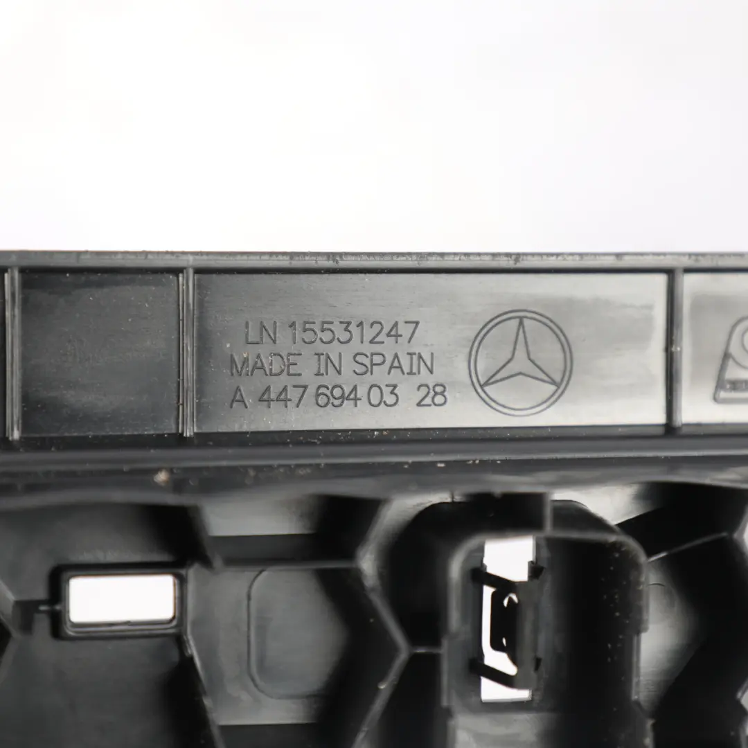 Boot Step Scuff Panel Plate Loading Edge Trim to Mercedes W447 with Part number A4476940328 Mercedes W447 Boot Step Scuff Panel Plate Loading Edge Trim - SKU A4476940328 - Part number A4476940328