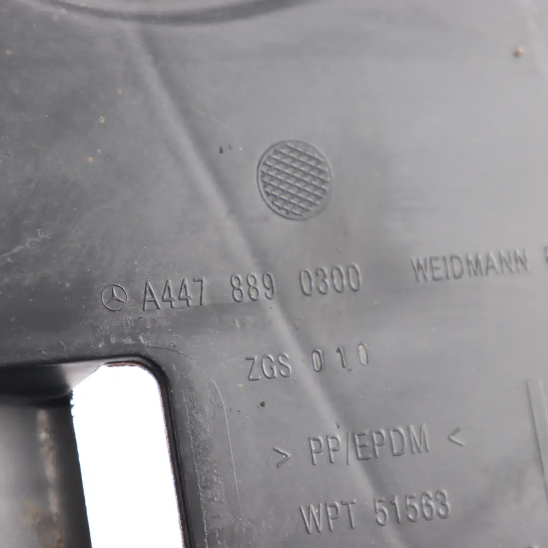 Mercedes W447 Rear Hub Cover Arch Splash Guard Left N/S - SKU A4478890300 - Part number A4478890300