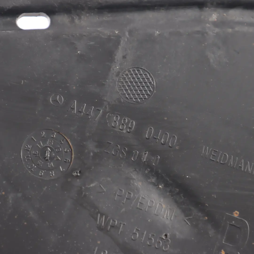 Mercedes W447 Rear Hub Cover Arch Splash Guard Right O/S - SKU A4478890400 - Part number A4478890400