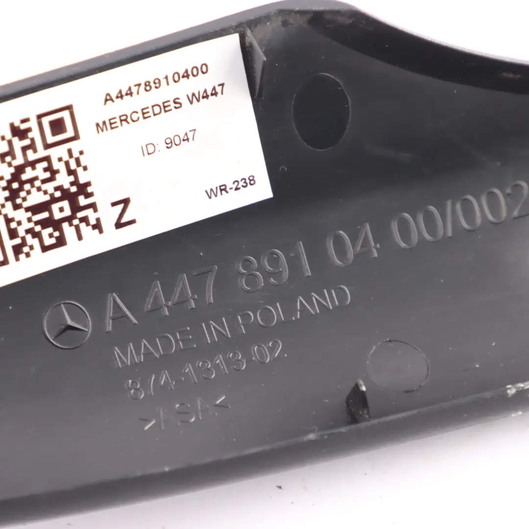 Roof Railing Panel Lid Cover Rear Right O/S to Mercedes W447 with Part number A4478910400 Mercedes W447 Roof Railing Panel Lid Cover Rear Right O/S - SKU A4478910400 - Part number A4478910400