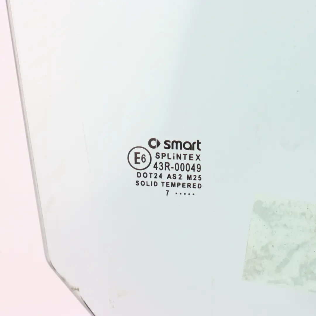 A451 Mk2 Glass Pane Front Right O/S to Smart Fortwo with Part number A4517250010 Smart Fortwo A451 Mk2 Glass Pane Front Right O/S - SKU A4517250010 - Part number A4517250010