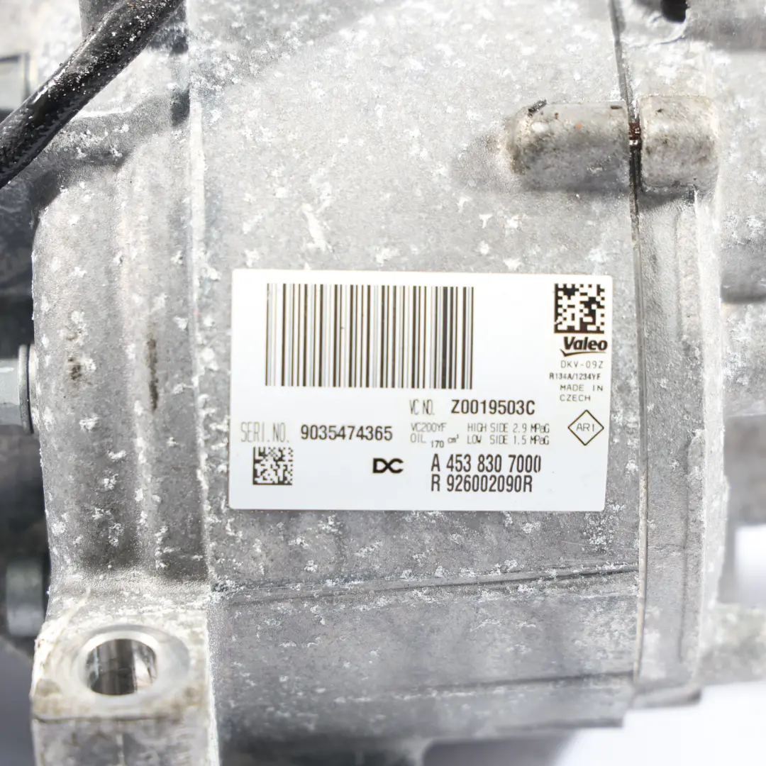 Smart C453 2019 FORTWO 52KW Compressore Pompa Aria Condizionata - SKU A4538307000 - Numero di parte A4538307000