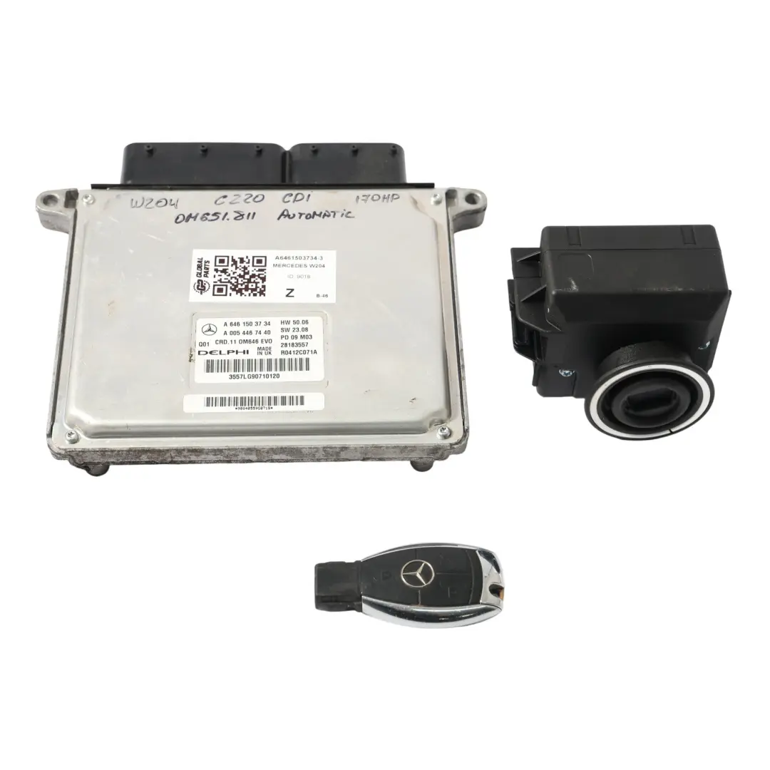Mercedes W204 C220 CDI 170HP OM646.811 Engine ECU Kit Automatic - SKU A6461503734-3 - Part number A6461503734
