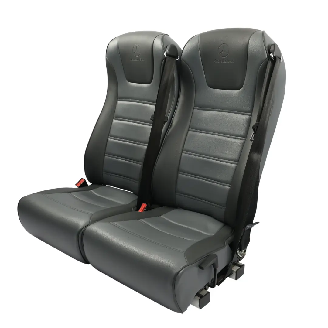 Mercedes W906 Hinten 4. Reihe Doppelsitze Leder Schwarz Links - SKU A9069501600 - Teilenummer A9069501600