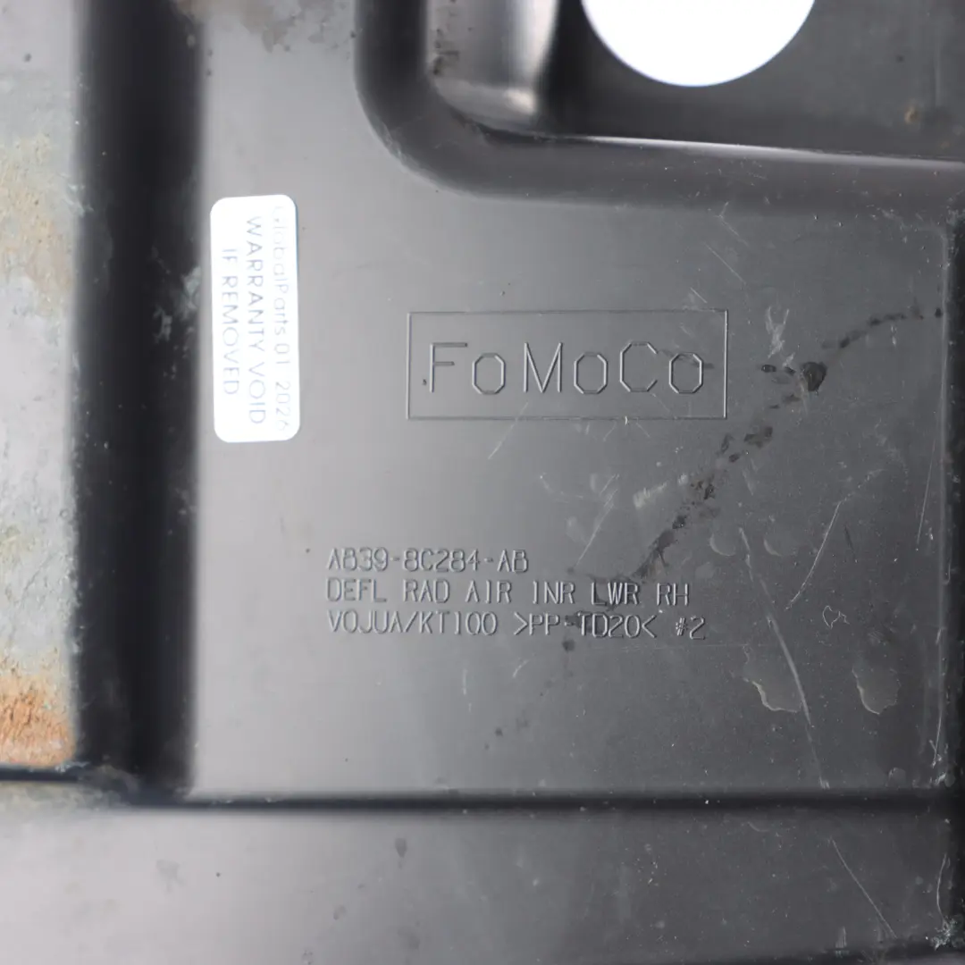 Ford Ranger Wildtrak Mk6 Air Deflector Radiator Fan Cowl Right O/S - SKU AB39-8C284-AB - Part number AB39-8C284-AB