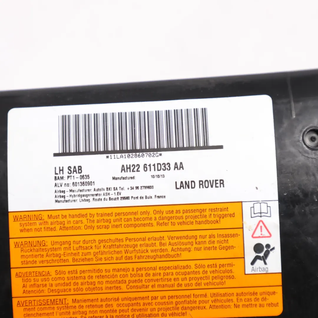 Front Seat Air Module Unit Left N/S to Land Rover Discovery 4 L319 with Part number AH22-611D33-AA Land Rover Discovery 4 L319 Front Seat Air Module Unit Left N/S - SKU AH22-611D33-AA - Part number AH22-611D33-AA
