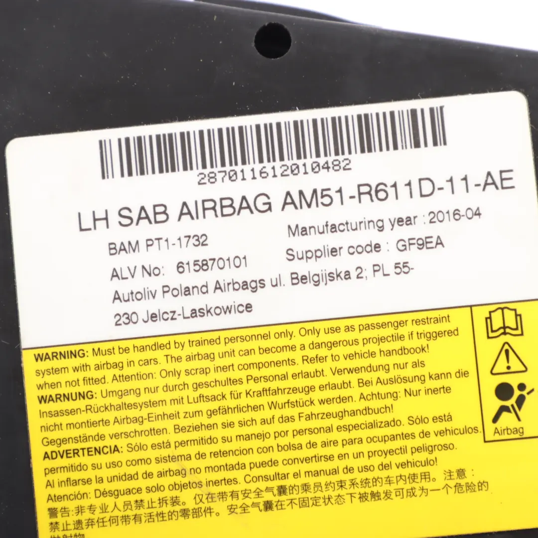 Ford Focus Mk3 Front Seat Air Module Unit Left N/S - SKU AM51-R611D11-AE - Part number AM51-R611D11-AE