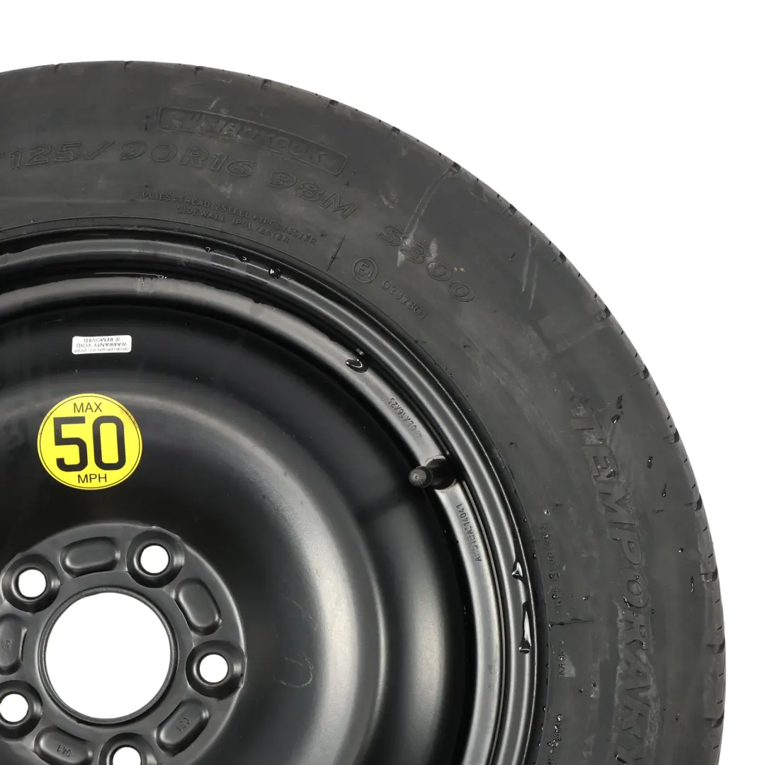 Ford Focus Mk3 Ruota Scorta Acciaio R16 Pneumatico 125/90 Hankook - SKU AM51BA-14041 - Numero di parte AM51BA-14041