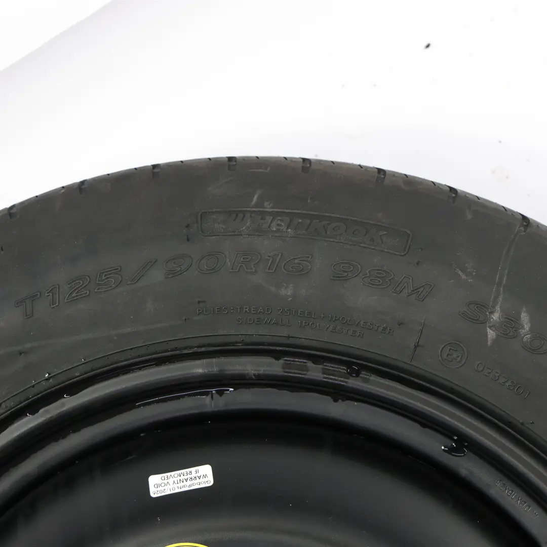 Mk3 Ersatzrad Stahl R16 Reifen 125/90 Hankook für Ford Focus mit Teilenummer AM51BA-14041 Ford Focus Mk3 Ersatzrad Stahl R16 Reifen 125/90 Hankook - SKU AM51BA-14041 - Teilenummer AM51BA-14041