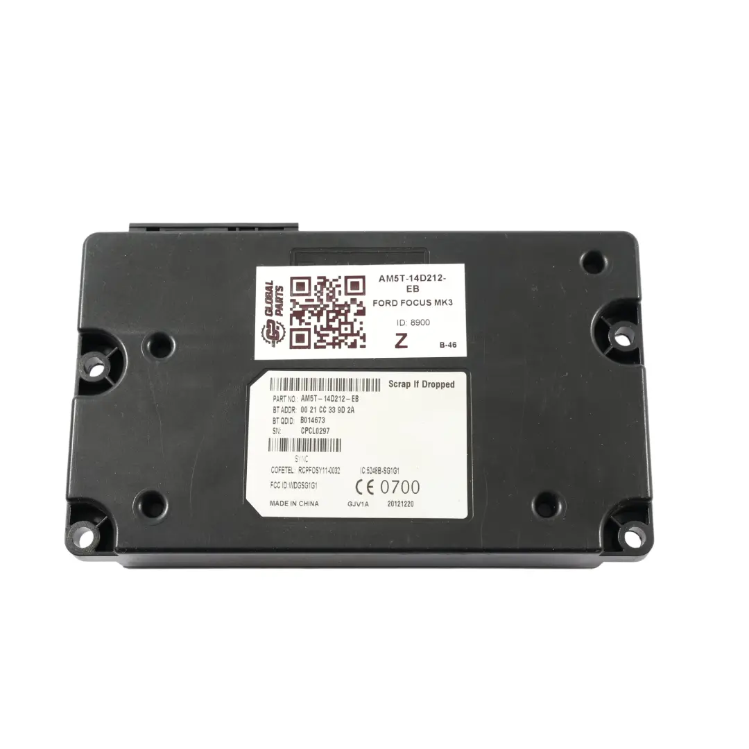 Unità Di Controllo Bluetooth AM5T-14D212-ED per Ford B-Max Fiesta VII Focus III con numero di parte AM5T-14D212-EB Ford B-Max Fiesta VII Focus III Unità Di Controllo Bluetooth AM5T-14D212-ED - SKU AM5T-14D212-EB - Numero di parte AM5T-14D212-EB