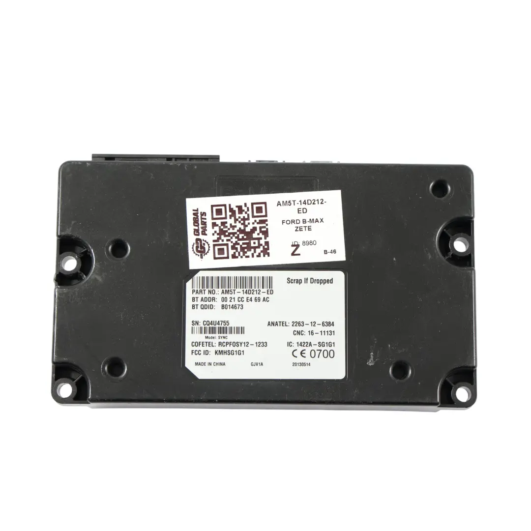 Ford B-Max Fiesta Mk7 Bluetooth Modul Steuergerät - SKU AM5T-14D212-ED - Teilenummer AM5T-14D212-ED