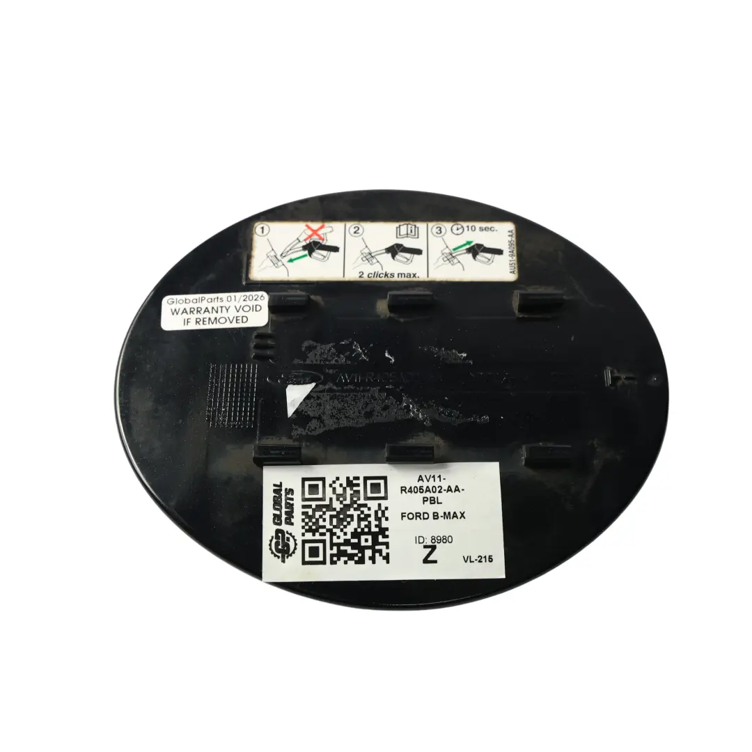 Ford B-Max Pokrywa Klapka Wlewu Paliwa Panther Black - D9 - SKU AV11-R405A02-AA-PBL - Numer Części AV11-R405A02-AA