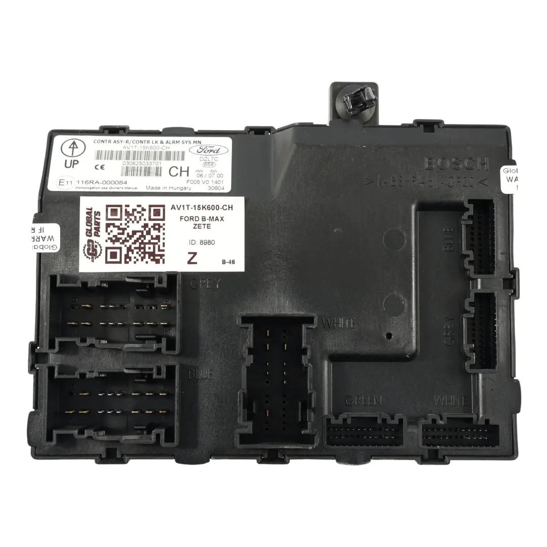 Body Control Module BCM Control Unit 1.0 GTDi to Ford B-Max with Part number AV1T-15K600-CH Ford B-Max Body Control Module BCM Control Unit 1.0 GTDi - SKU AV1T-15K600-CH - Part number AV1T-15K600-CH