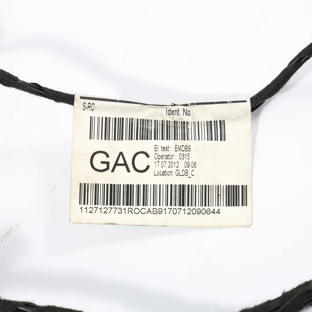 Ford B-Max Boot Lid Tailgate Cable Rear Wiring Loom Harness - SKU RHD-1780334 - Part number AV1T-17K400-GAC