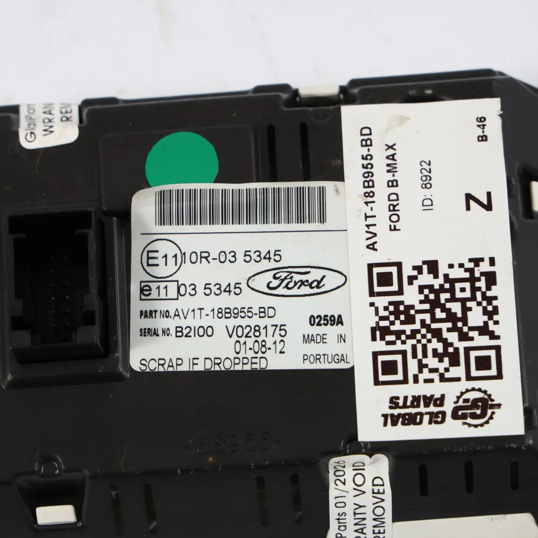 Ford B-Max Armaturenbrett Multifunktionsbildschirm Monitor - SKU AV1T-18B955-BD - Teilenummer AV1T-18B955-BD