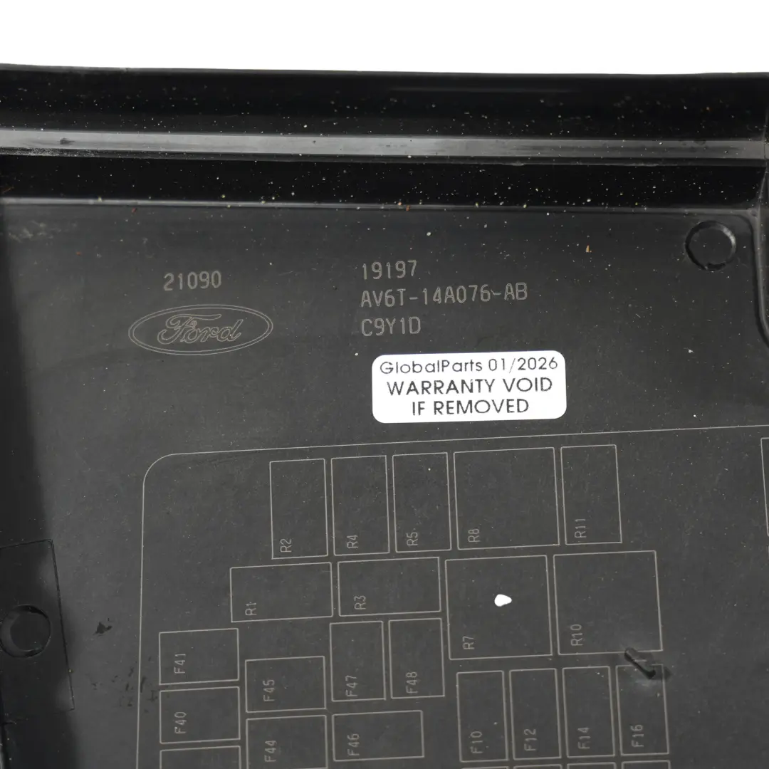 Mk3 Fuse Box Relay Cover Cap Flap to Ford Focus with Part number AV6T-14A076-AB Ford Focus Mk3 Fuse Box Relay Cover Cap Flap - SKU AV6T-14A076-AB - Part number AV6T-14A076-AB